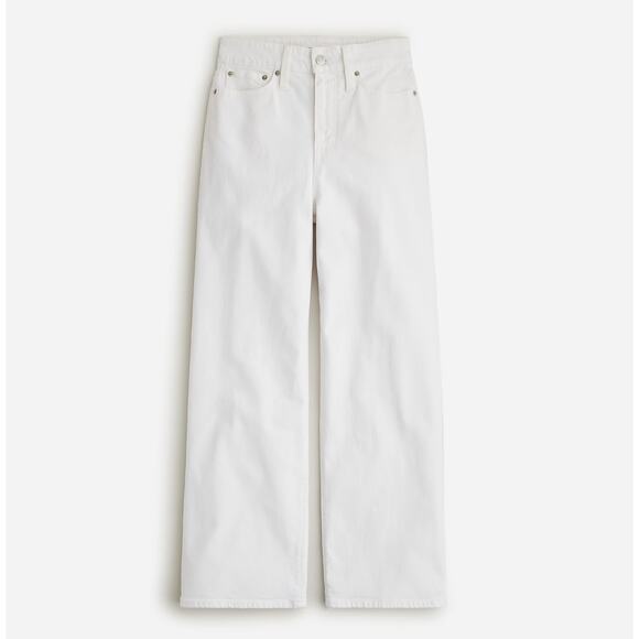 J.Crew Curvy Slim Wide Leg Jean White High Waisted Classic Denim US 29 NWT - Picture 4 of 14